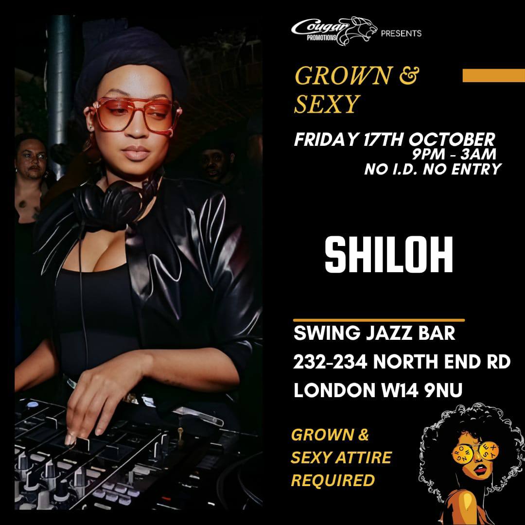 Shiloh serving up the beauties at Cougar Promotions - Grown & Sexy in the Swing Jazz Bar London W14