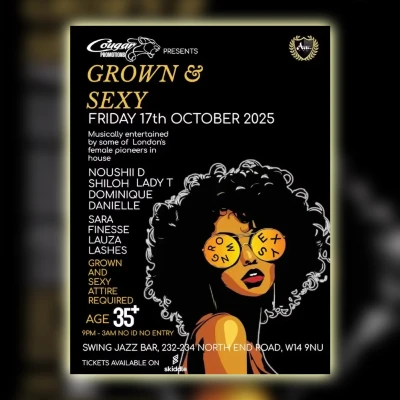 You are invited to an unforgettable night of pure vibes & sophistication for the real House Ravers. Taking place at the Swing Jazz Bar, London, W14.