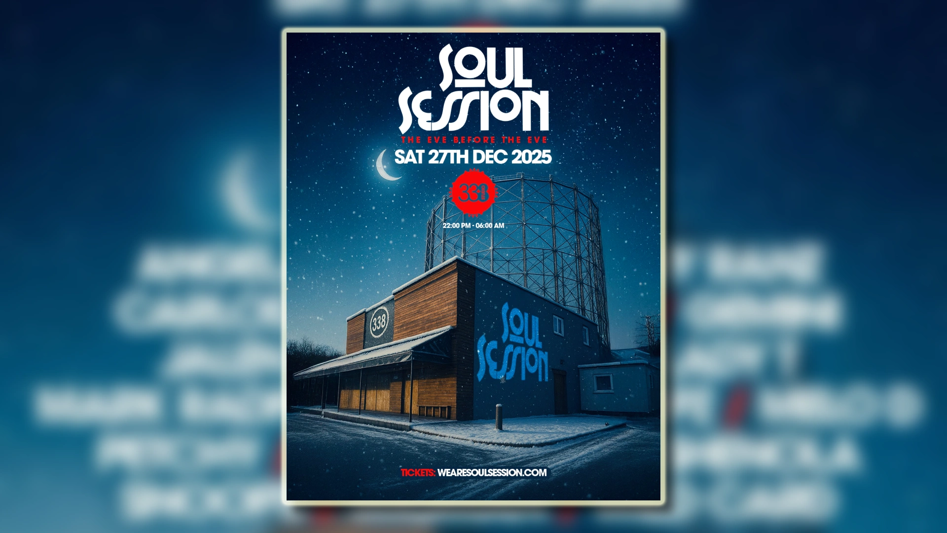 It’s the ultimate date in the Christmas party calendar. Soul Session’s legendary “Eve B4 The Eve” returns — the go-to celebration before Christmas, and a staple in every raver’s diary.