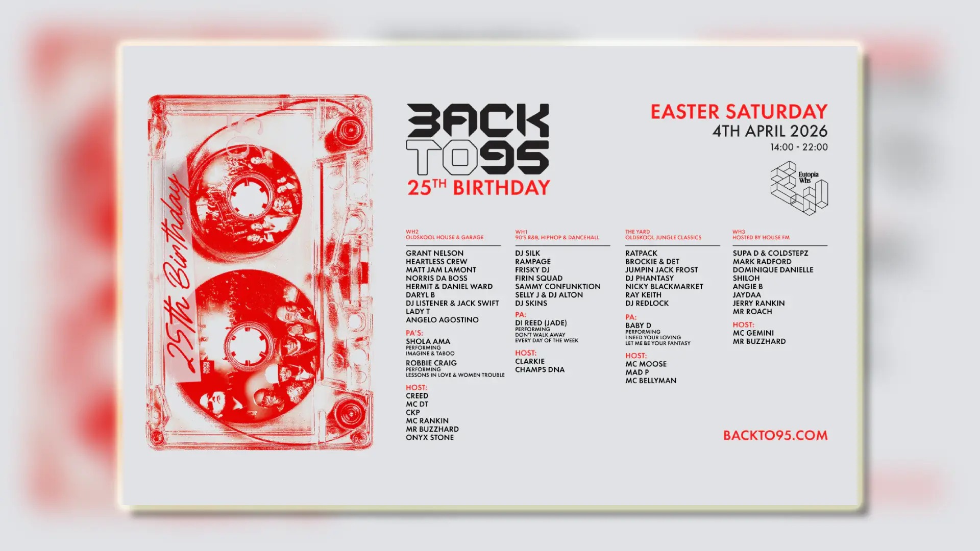 Lady T is performing live at Backto95 on 4th April 2026 and celebrating their milestone 25TH BIRTHDAY!